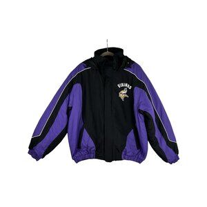 Vintage 90s Women’s XL NFL Minnesota Vikings G-III Sports Puffer Jacket Purple